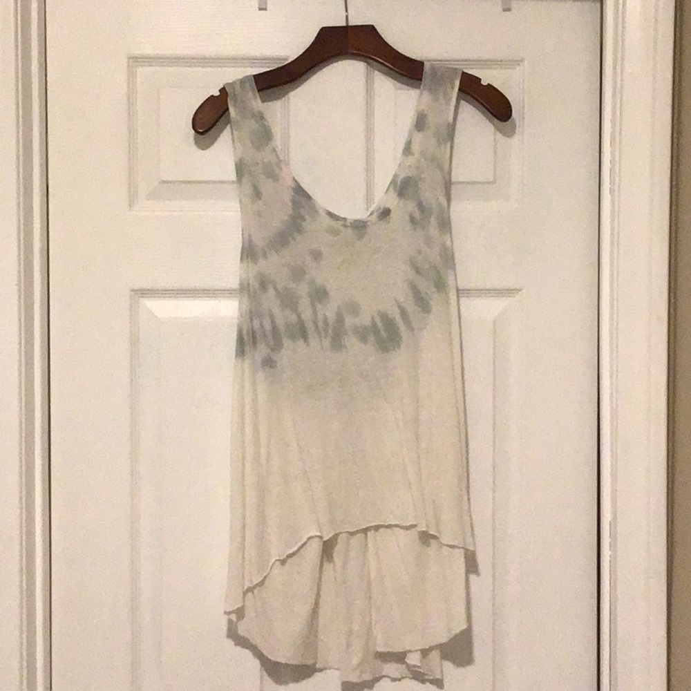 We the Free white tie dye tank top.